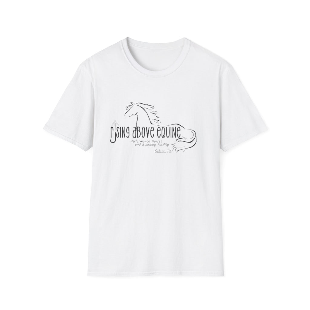 Rising Above Equine Horse Illustration T-Shirt | Equestrian Logo Tee