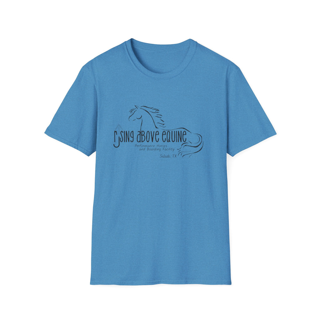 Rising Above Equine Horse Illustration T-Shirt | Equestrian Logo Tee