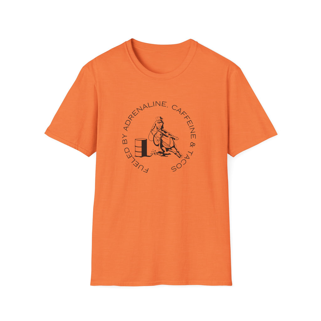 Caffeine & Tacos design T-Shirt | Barrel Racer