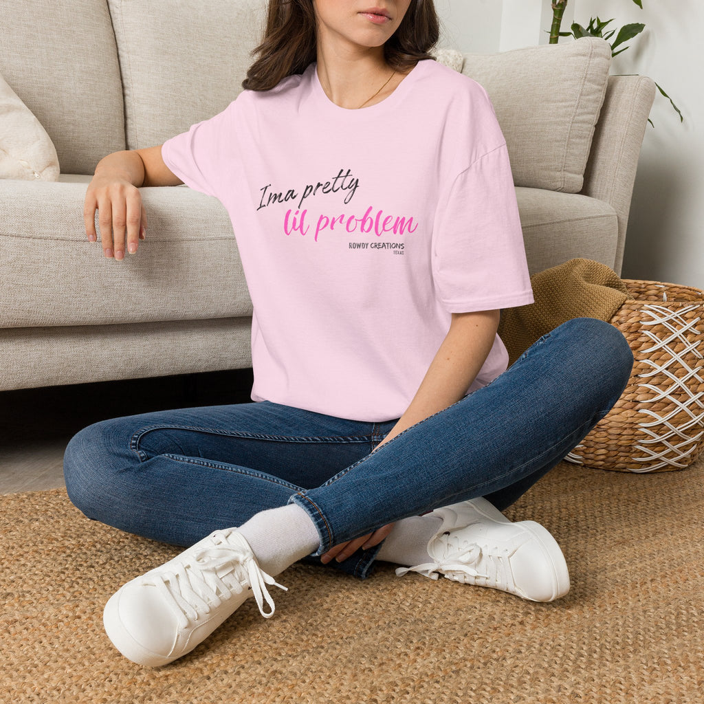 I’m a Pretty Lil Problem Tee — Feminine Statement Graphic T-Shirt