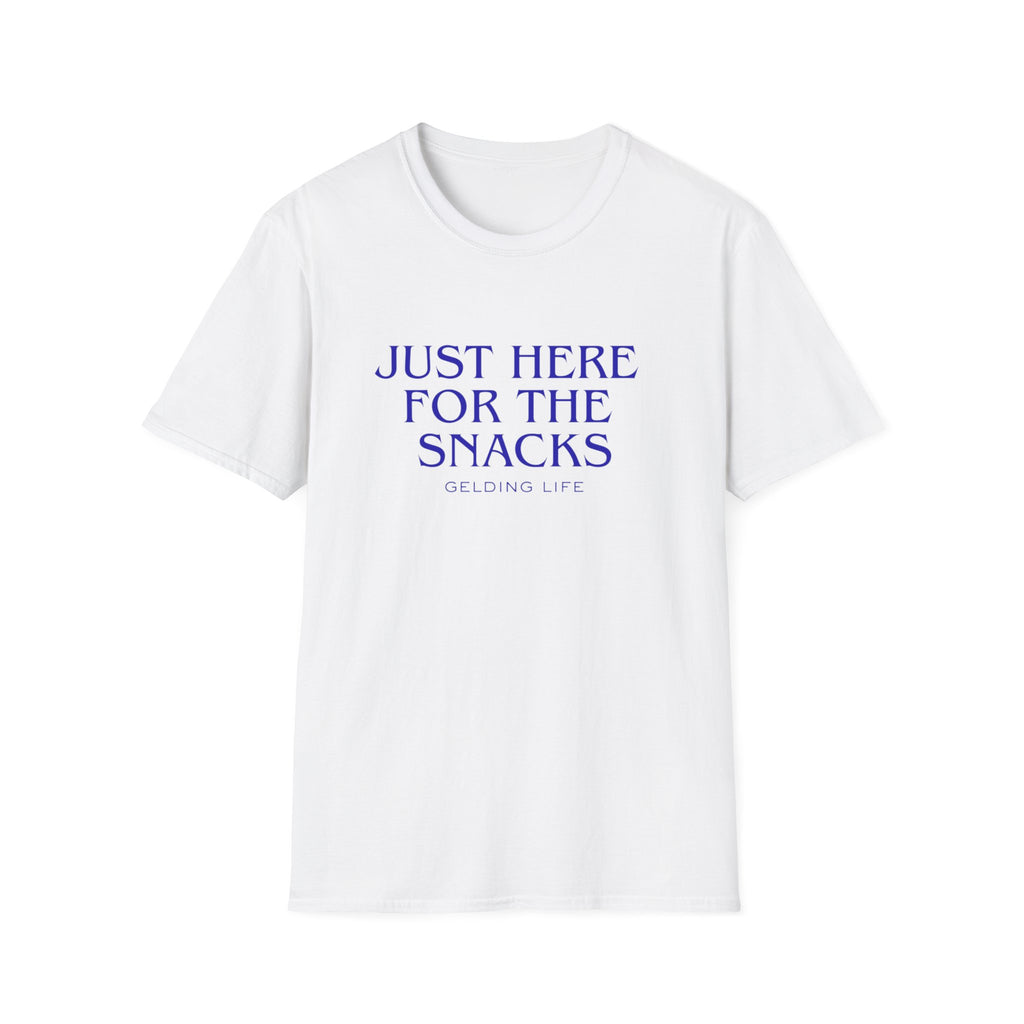 Just Here For The Snacks T-Shirt | Gelding Life Quote Tee