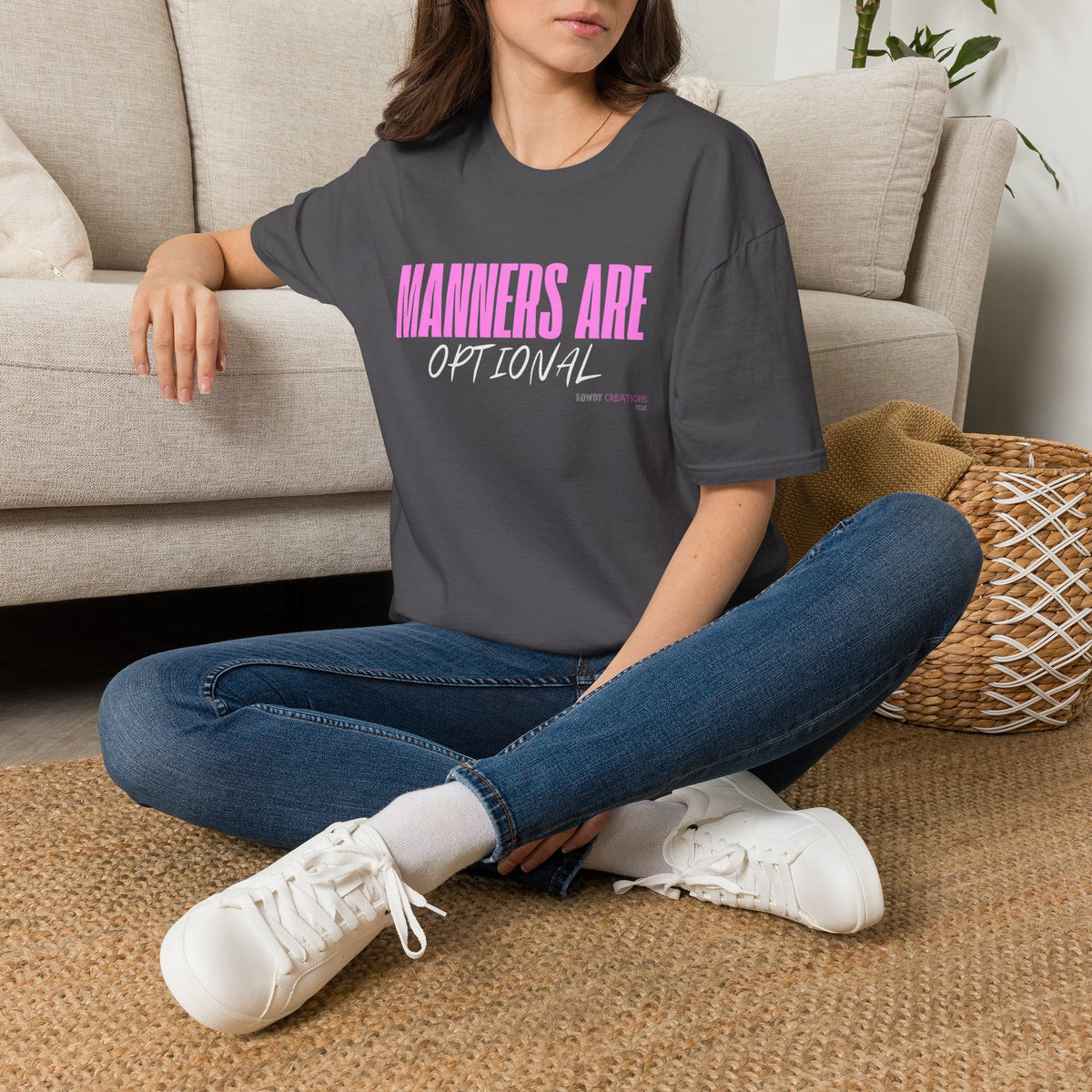 Manners Are Optional Graphic T-Shirt — Funny Slogan Tee