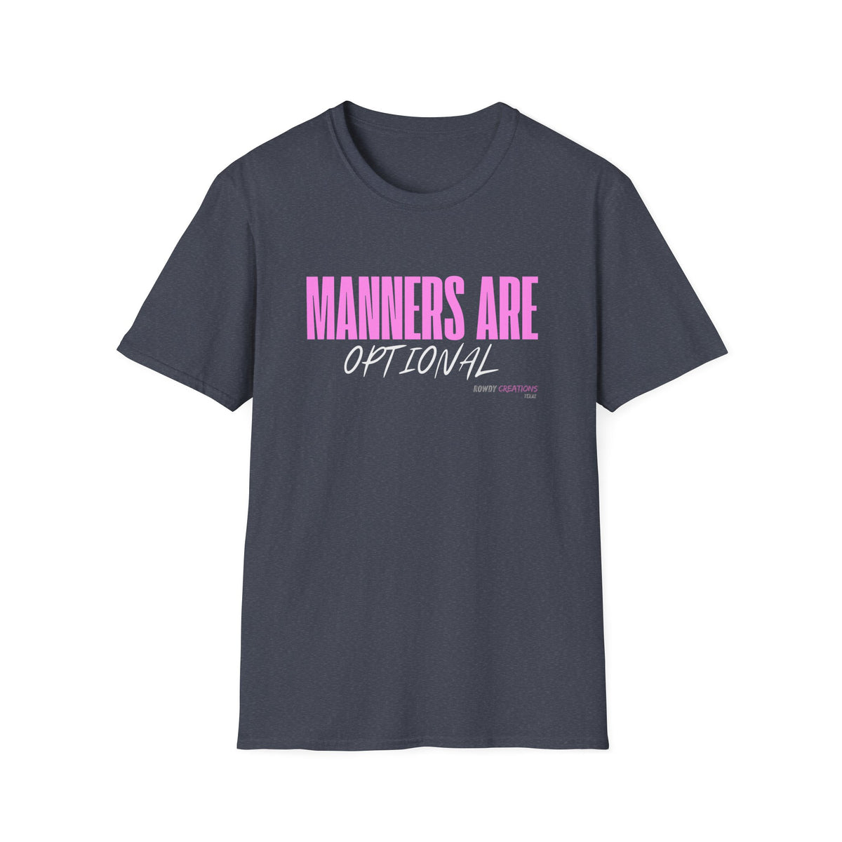 Manners Are Optional Graphic T-Shirt — Funny Slogan Tee