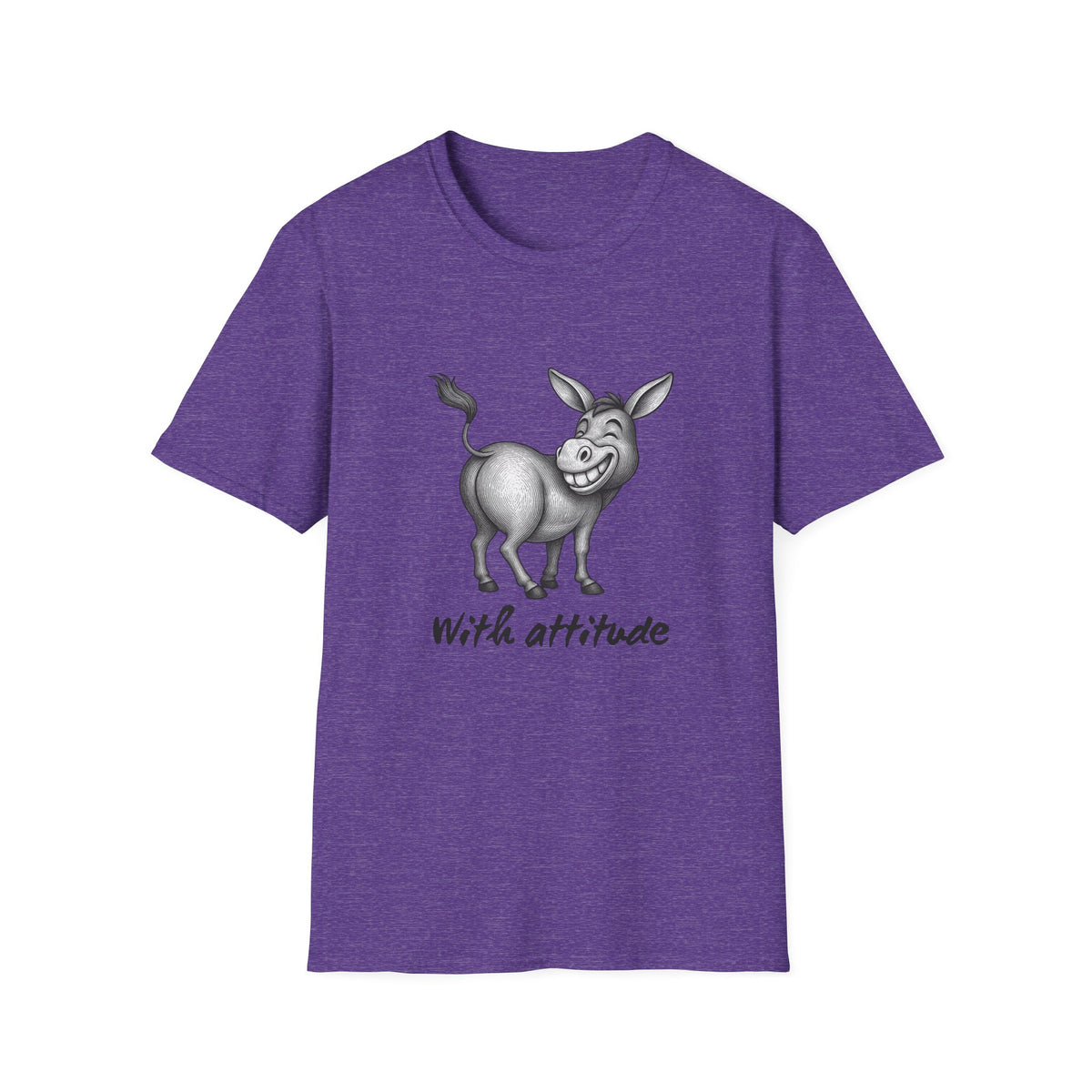 Grinning Donkey With Attitude T-Shirt | Funny Animal Illustration