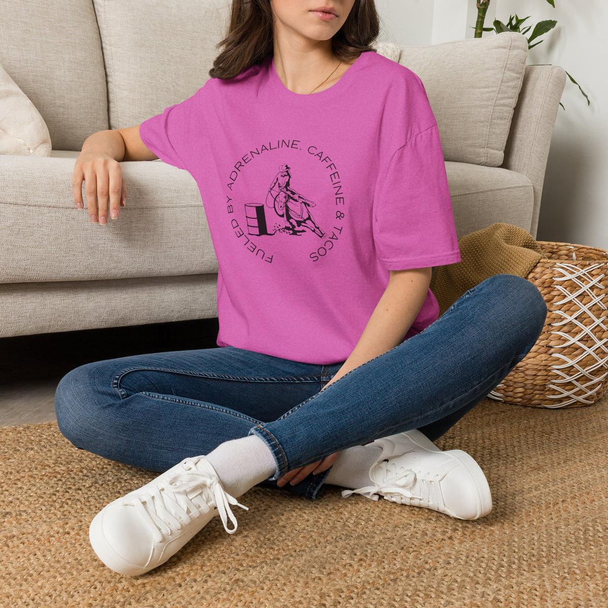 Caffeine & Tacos design T-Shirt | Barrel Racer