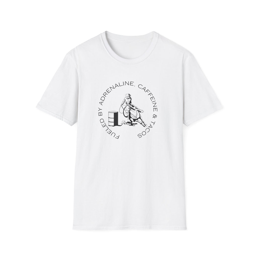 Caffeine & Tacos design T-Shirt | Barrel Racer