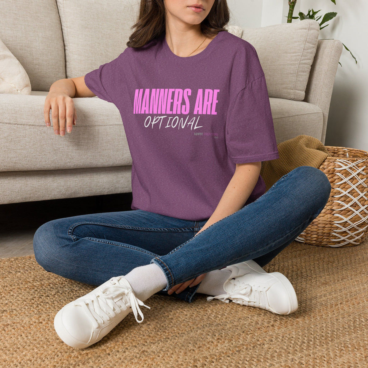 Manners Are Optional Graphic T-Shirt — Funny Slogan Tee