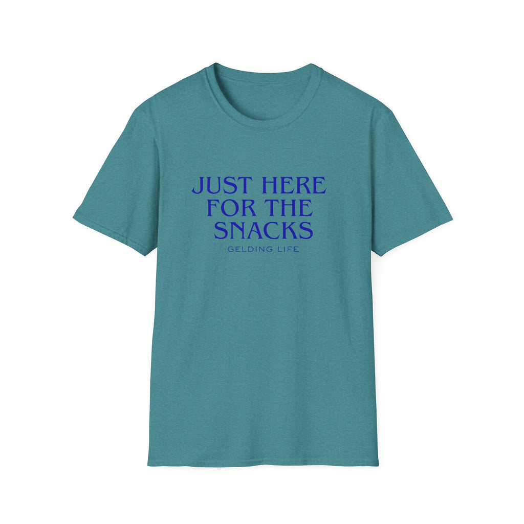 Just Here For The Snacks T-Shirt | Gelding Life Quote Tee