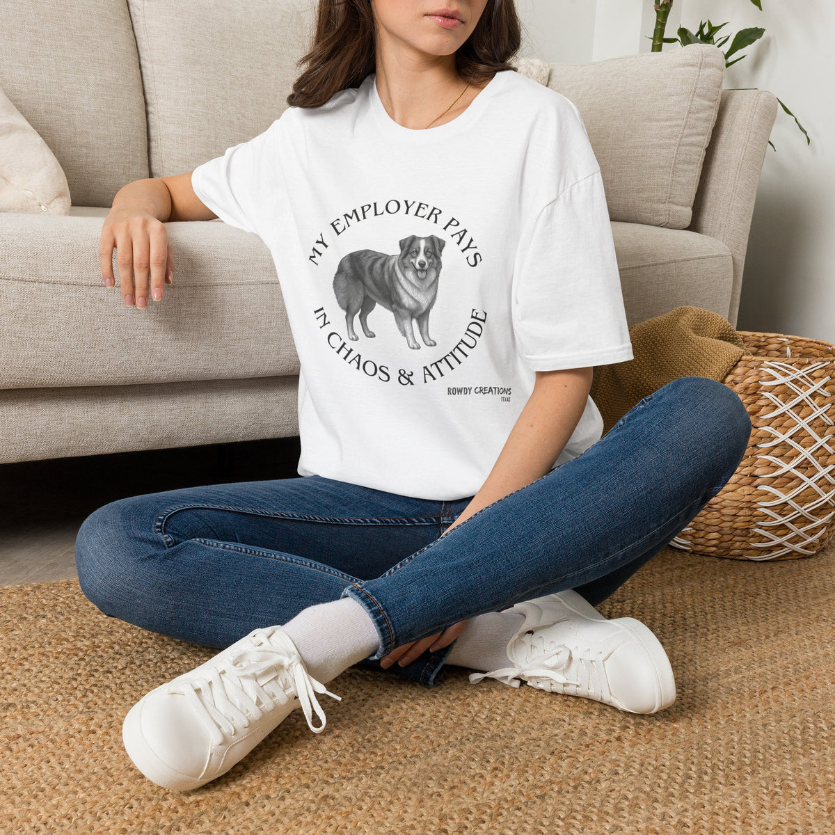 My Employer Pays in Chaos & Attitude Cattle Dog T-Shirt