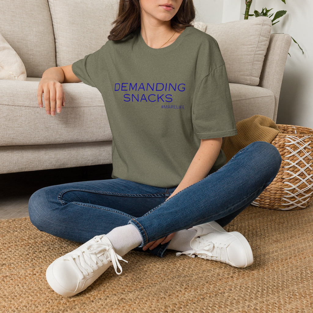 DEMANDING SNACKS T-Shirt | Funny Food Slogan Tee #MARELIFE
