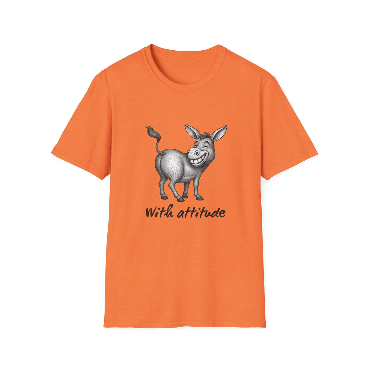 Grinning Donkey With Attitude T-Shirt | Funny Animal Illustration