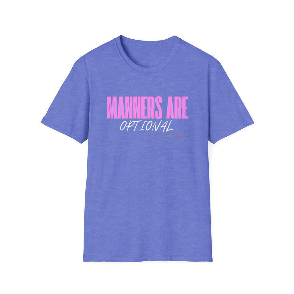 Manners Are Optional Graphic T-Shirt — Funny Slogan Tee