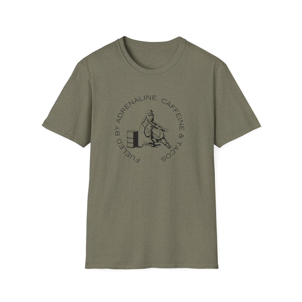 Caffeine & Tacos design T-Shirt | Barrel Racer
