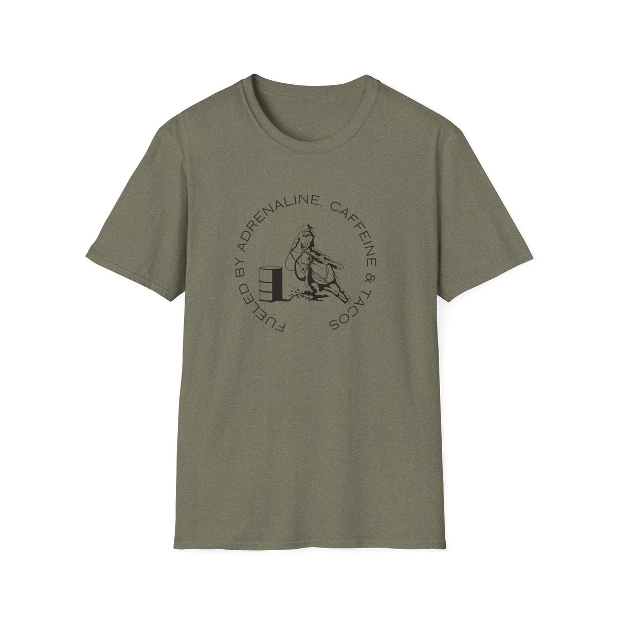 Caffeine & Tacos design T-Shirt | Barrel Racer