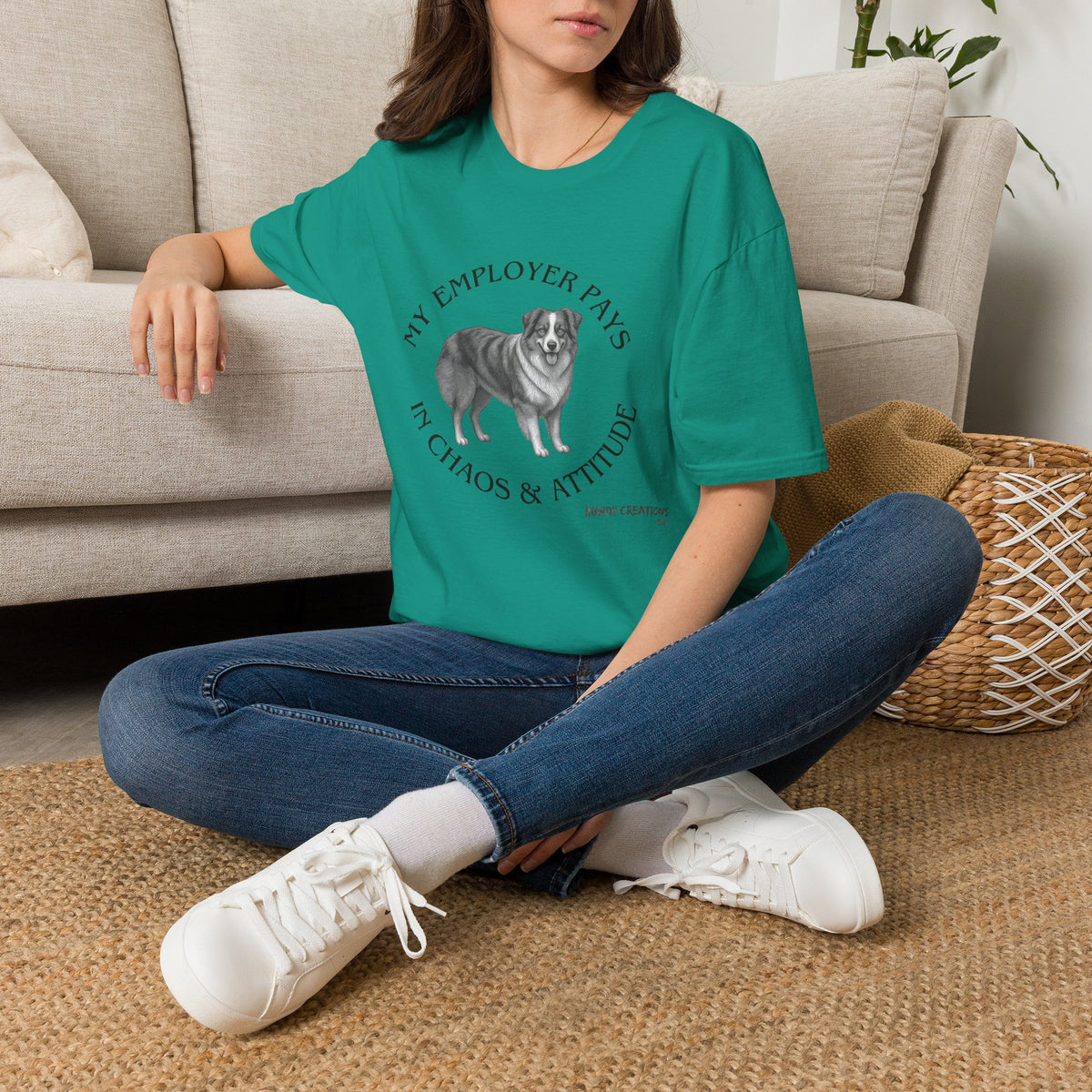 My Employer Pays in Chaos & Attitude Cattle Dog T-Shirt
