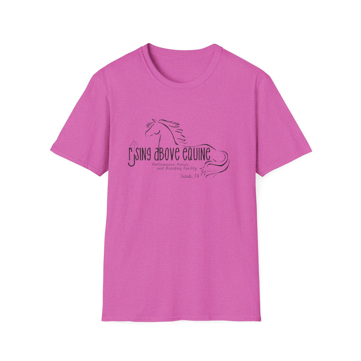 Rising Above Equine Horse Illustration T-Shirt | Equestrian Logo Tee