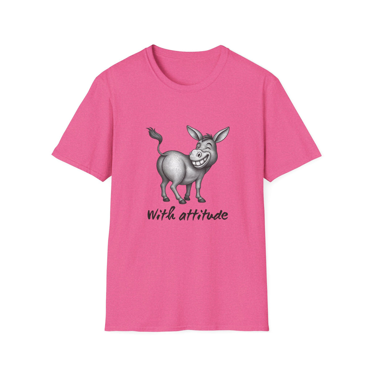 Grinning Donkey With Attitude T-Shirt | Funny Animal Illustration