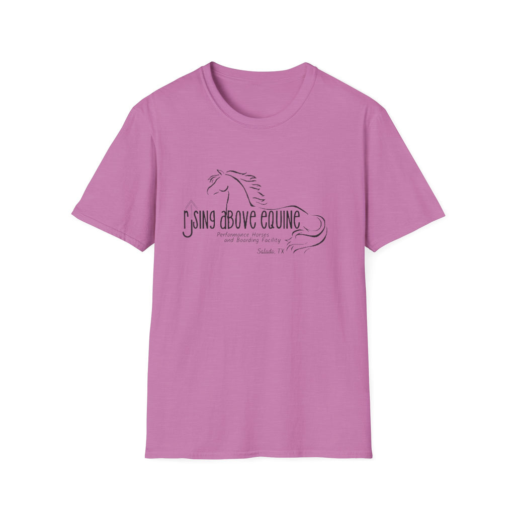 Rising Above Equine Horse Illustration T-Shirt | Equestrian Logo Tee
