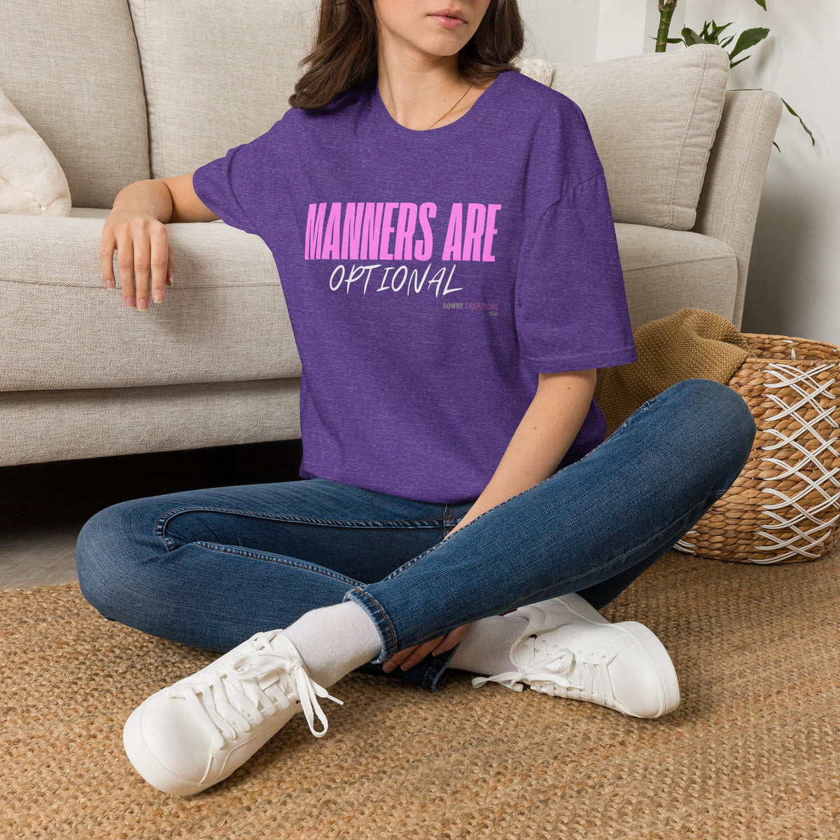 Manners Are Optional Graphic T-Shirt — Funny Slogan Tee