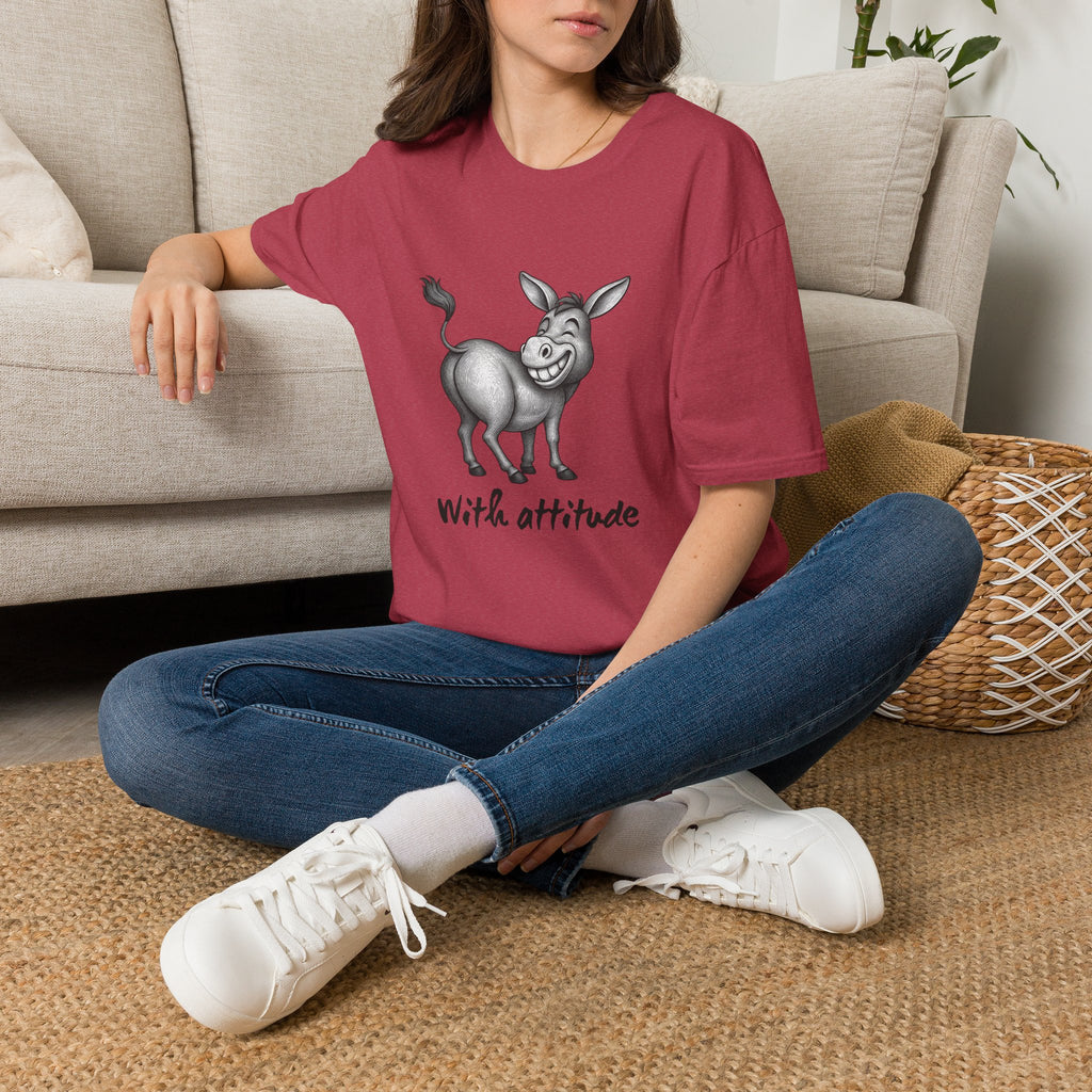 Grinning Donkey With Attitude T-Shirt | Funny Animal Illustration