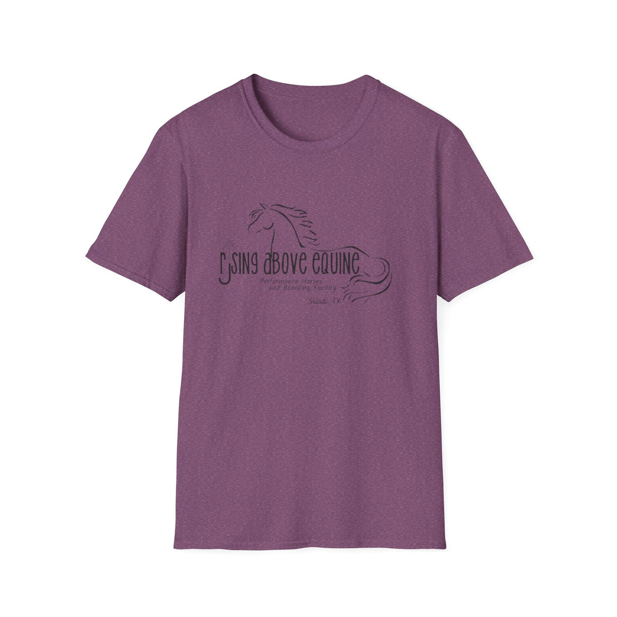 Rising Above Equine Horse Illustration T-Shirt | Equestrian Logo Tee