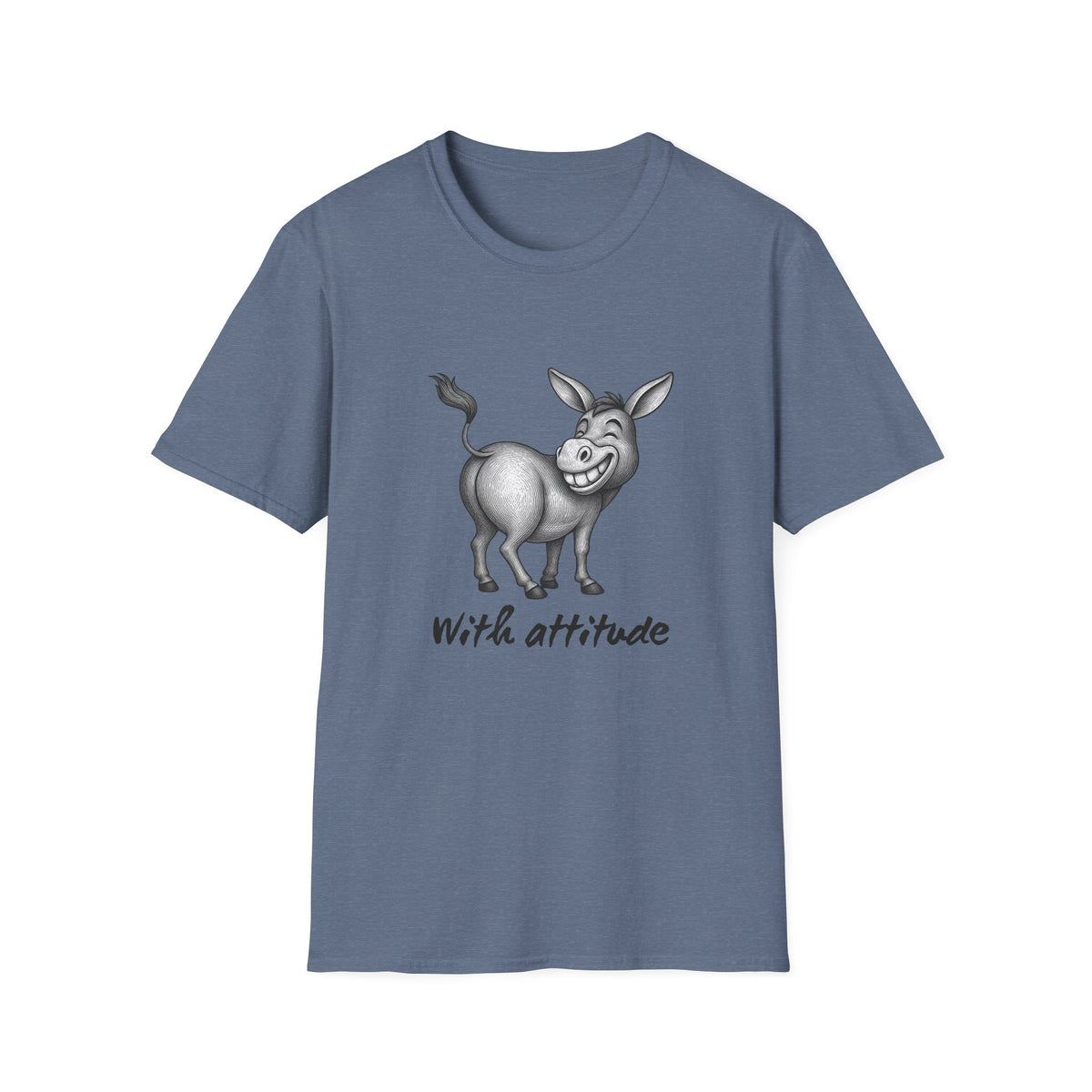 Grinning Donkey With Attitude T-Shirt | Funny Animal Illustration