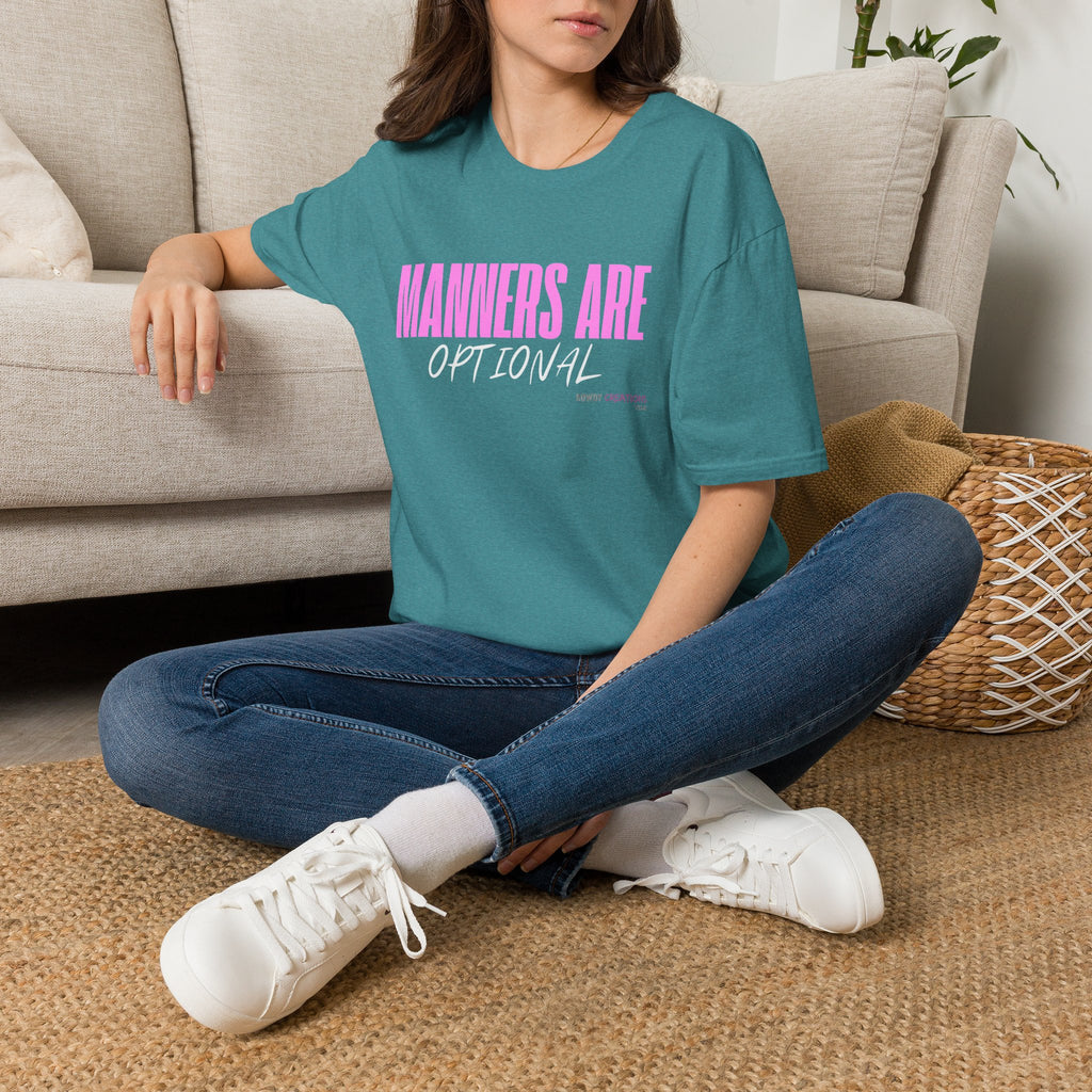 Manners Are Optional Graphic T-Shirt — Funny Slogan Tee