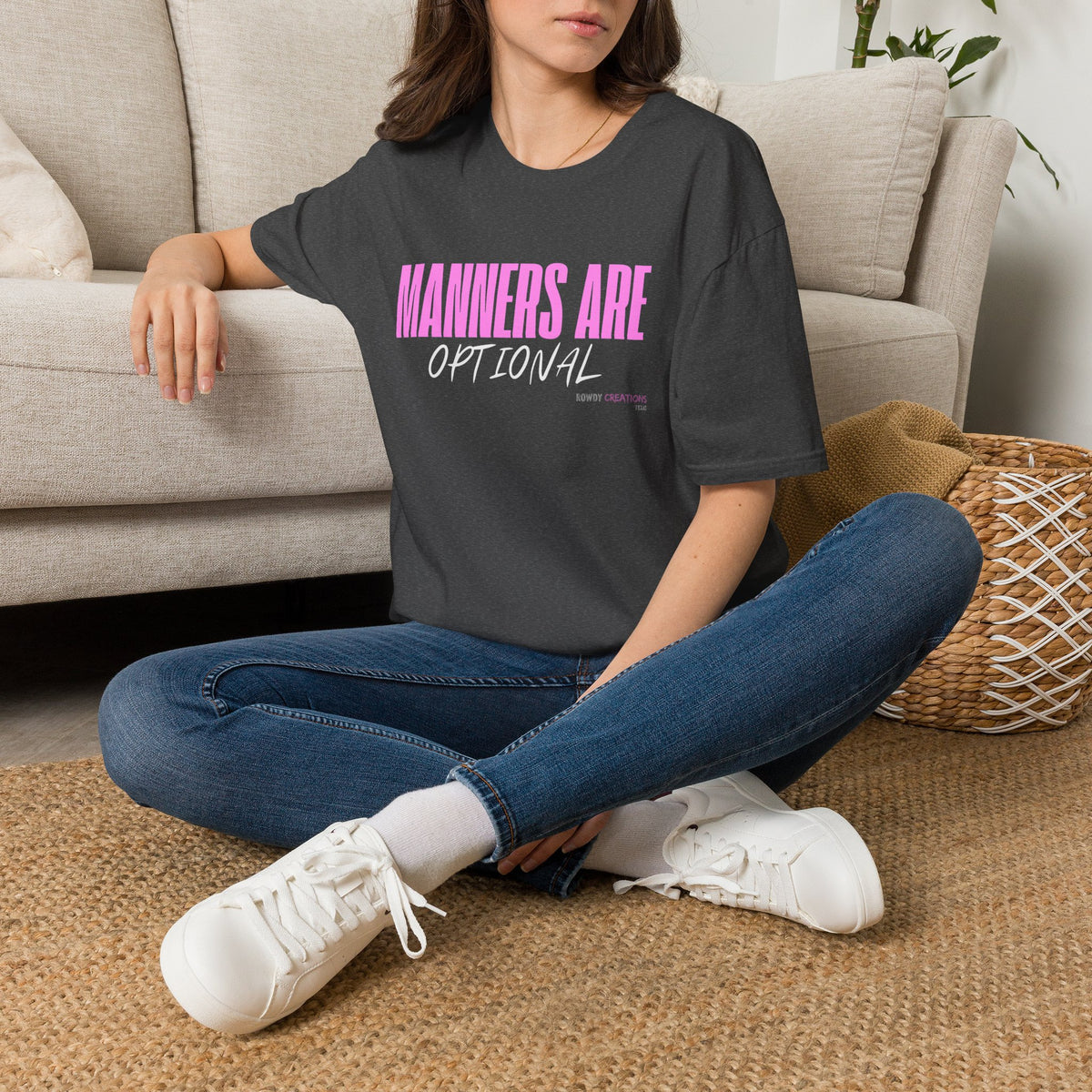 Manners Are Optional Graphic T-Shirt — Funny Slogan Tee