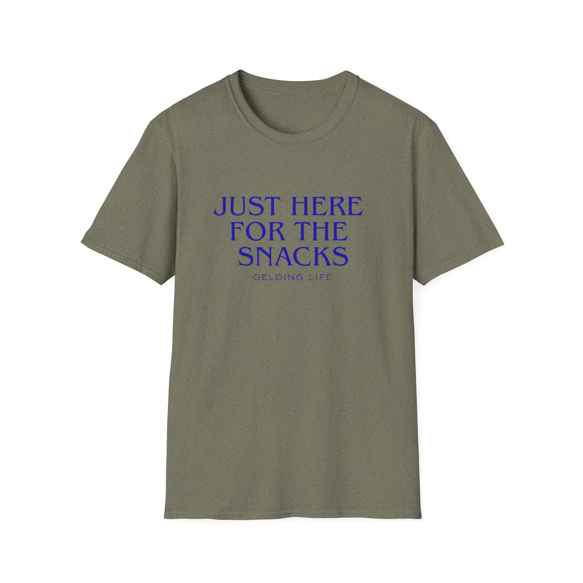 Just Here For The Snacks T-Shirt | Gelding Life Quote Tee