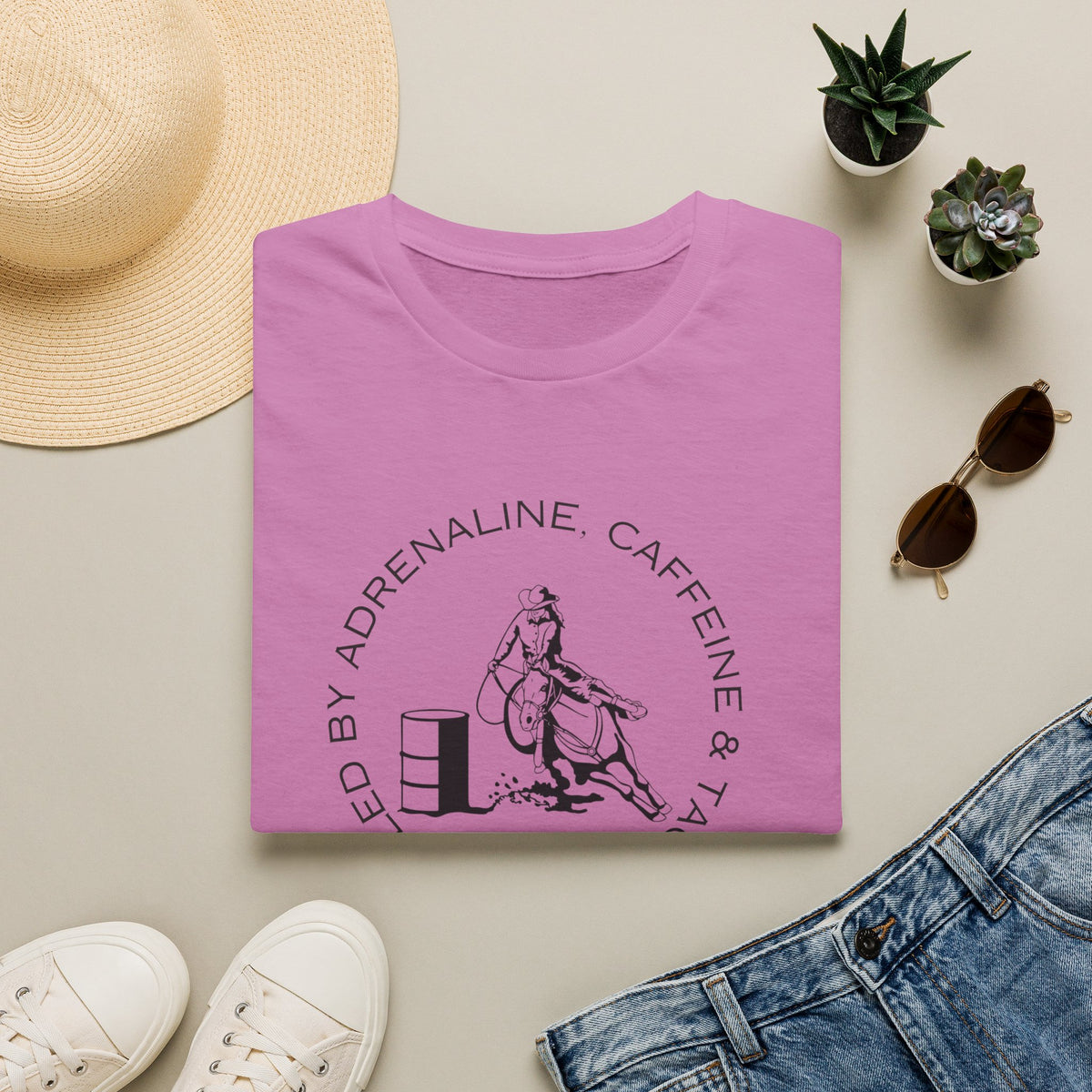 Caffeine & Tacos design T-Shirt | Barrel Racer