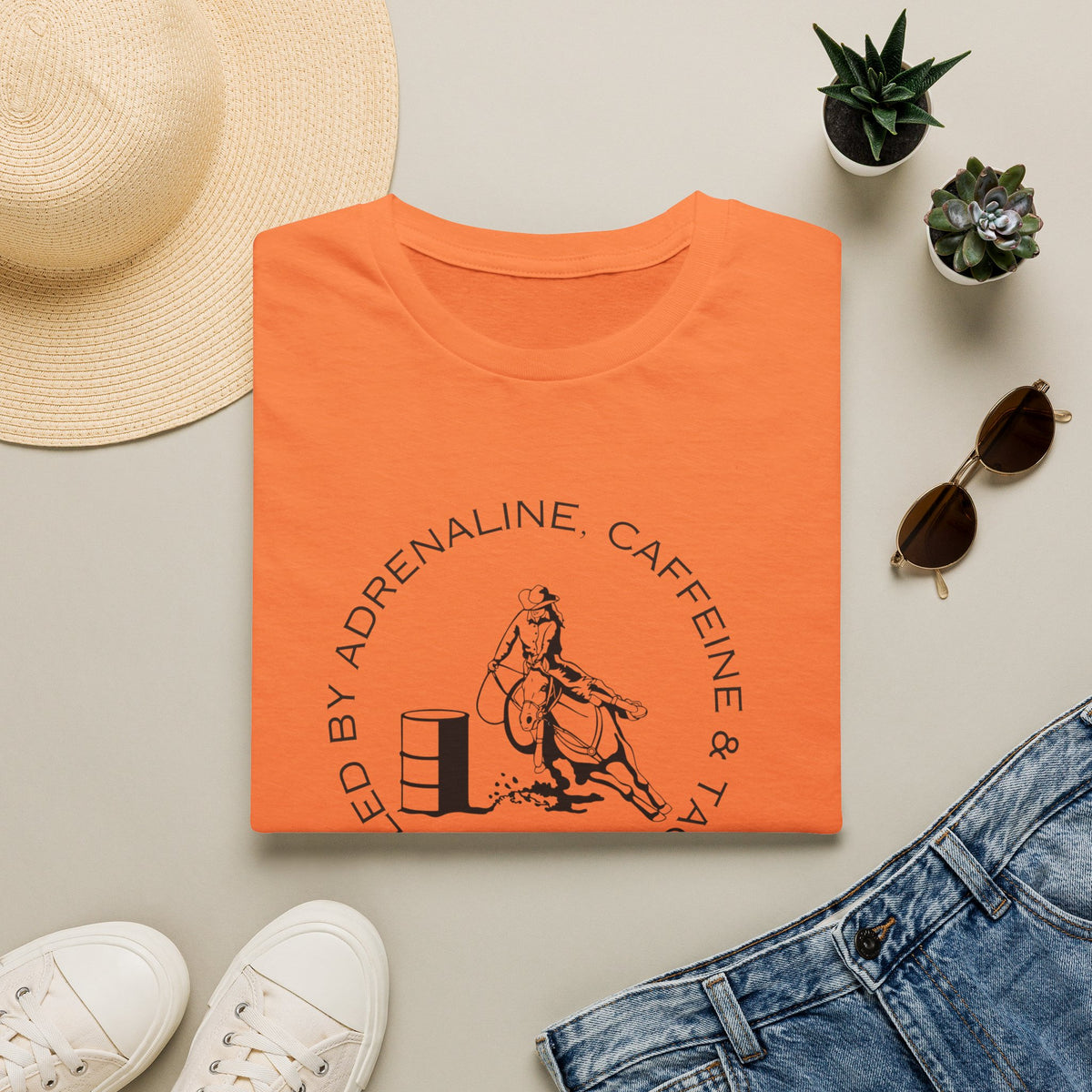 Caffeine & Tacos design T-Shirt | Barrel Racer
