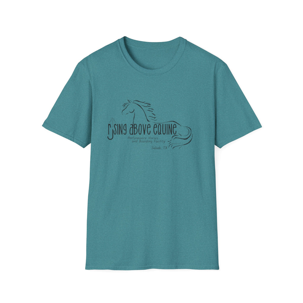 Rising Above Equine Horse Illustration T-Shirt | Equestrian Logo Tee