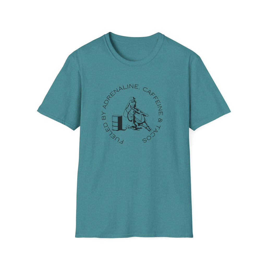Caffeine & Tacos design T-Shirt | Barrel Racer