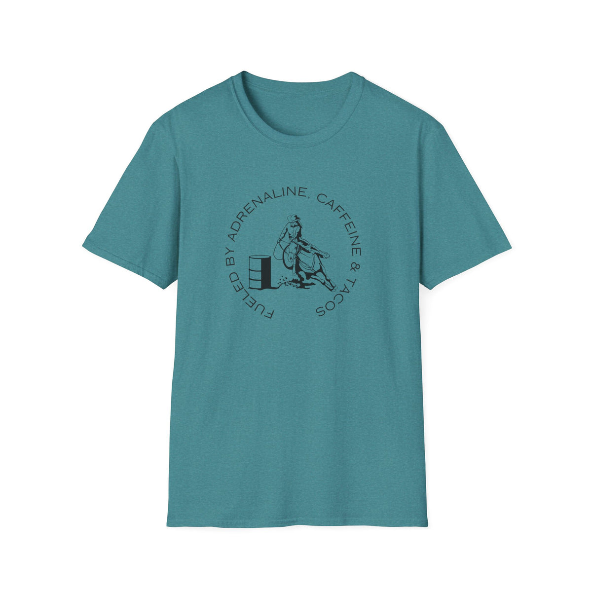 Caffeine & Tacos design T-Shirt | Barrel Racer