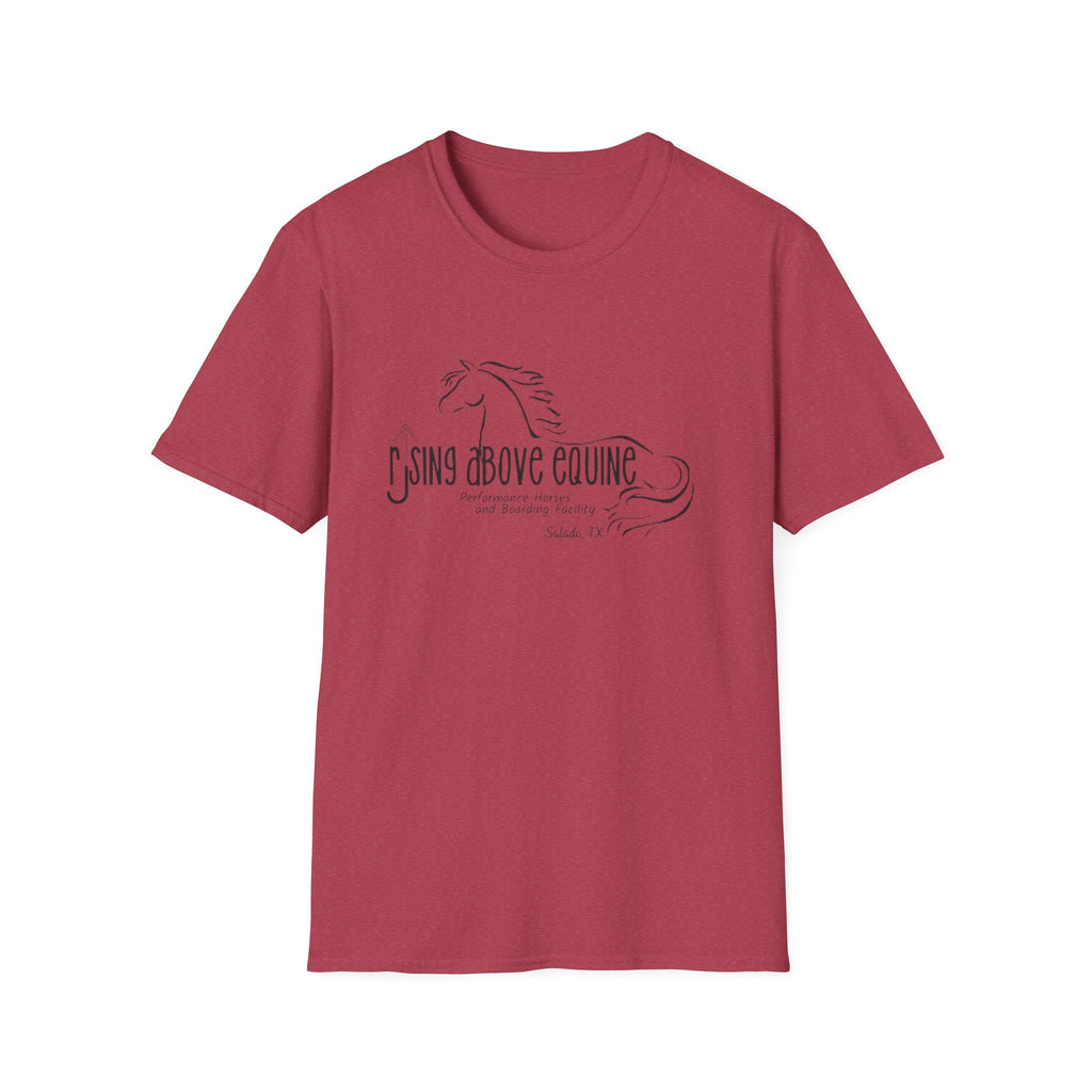 Rising Above Equine Horse Illustration T-Shirt | Equestrian Logo Tee