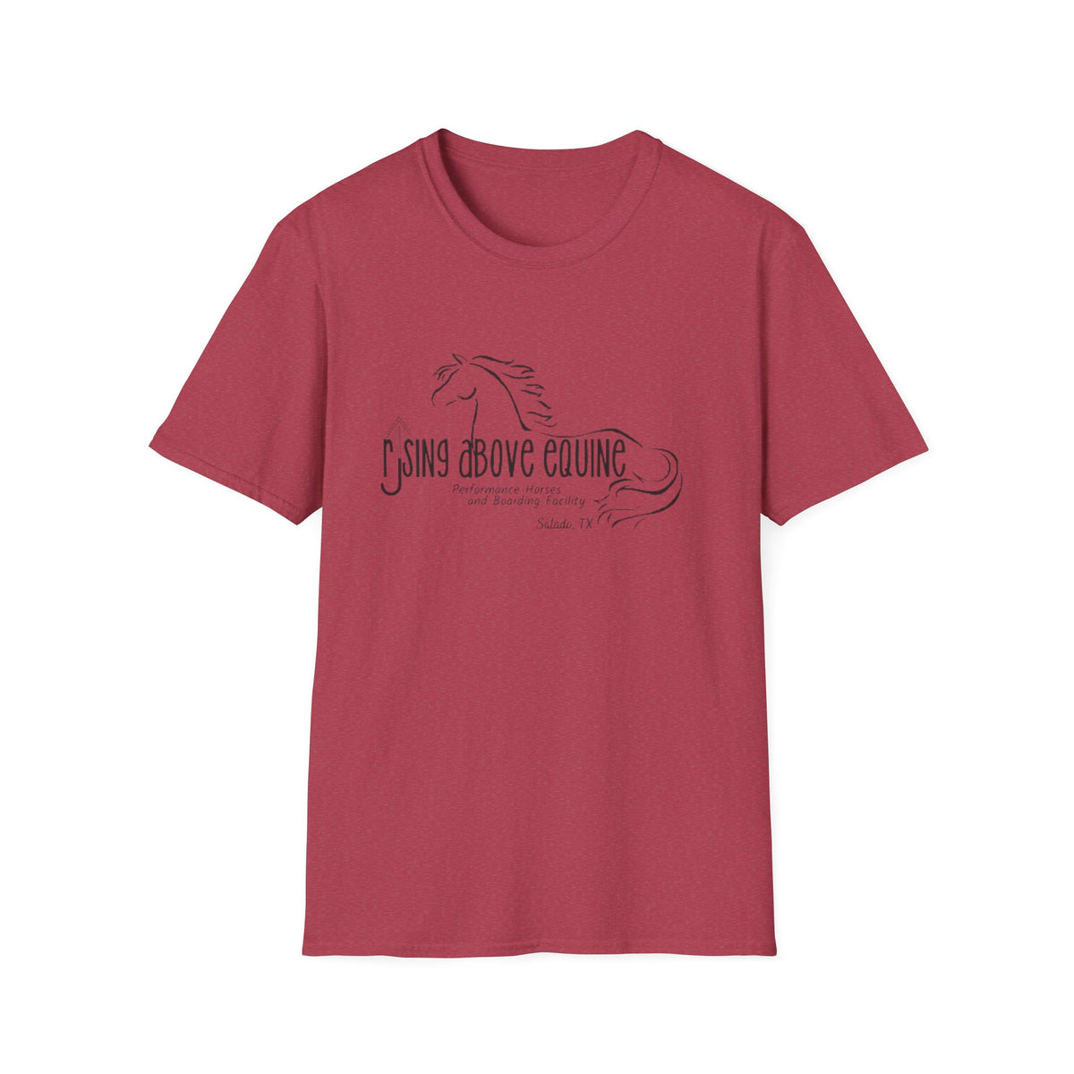 Rising Above Equine Horse Illustration T-Shirt | Equestrian Logo Tee
