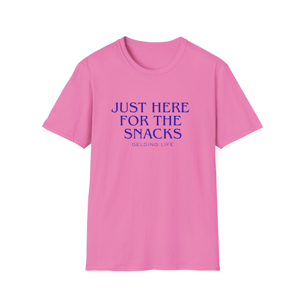 Just Here For The Snacks T-Shirt | Gelding Life Quote Tee