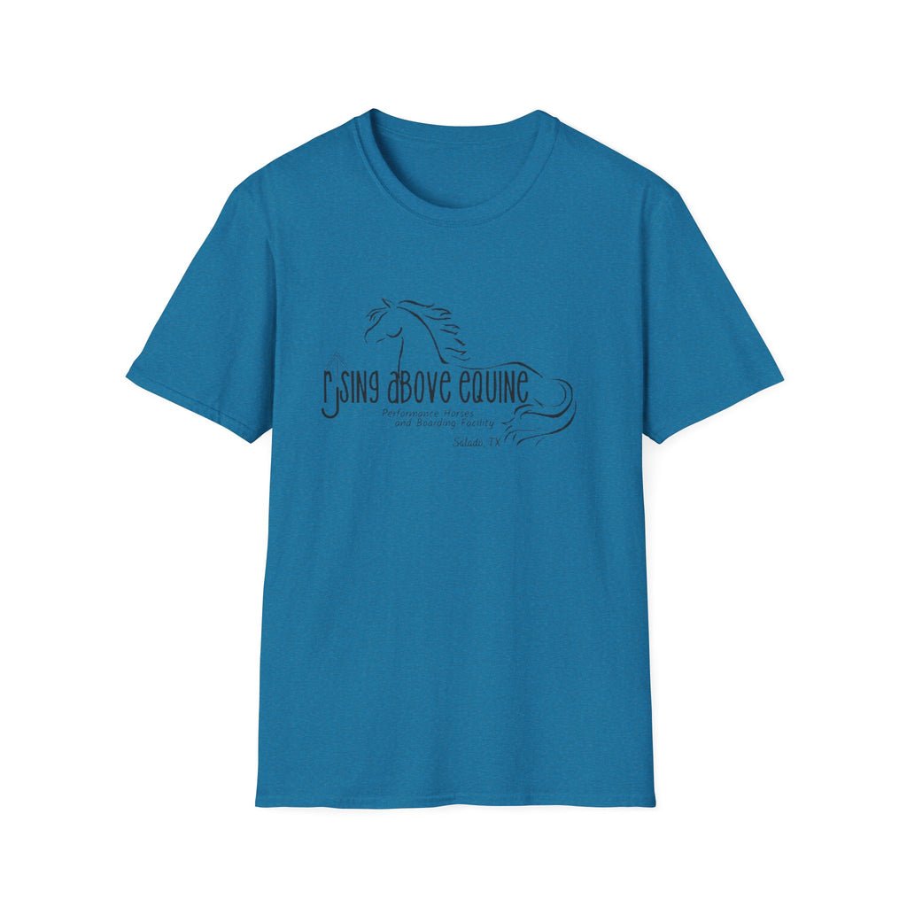Rising Above Equine Horse Illustration T-Shirt | Equestrian Logo Tee