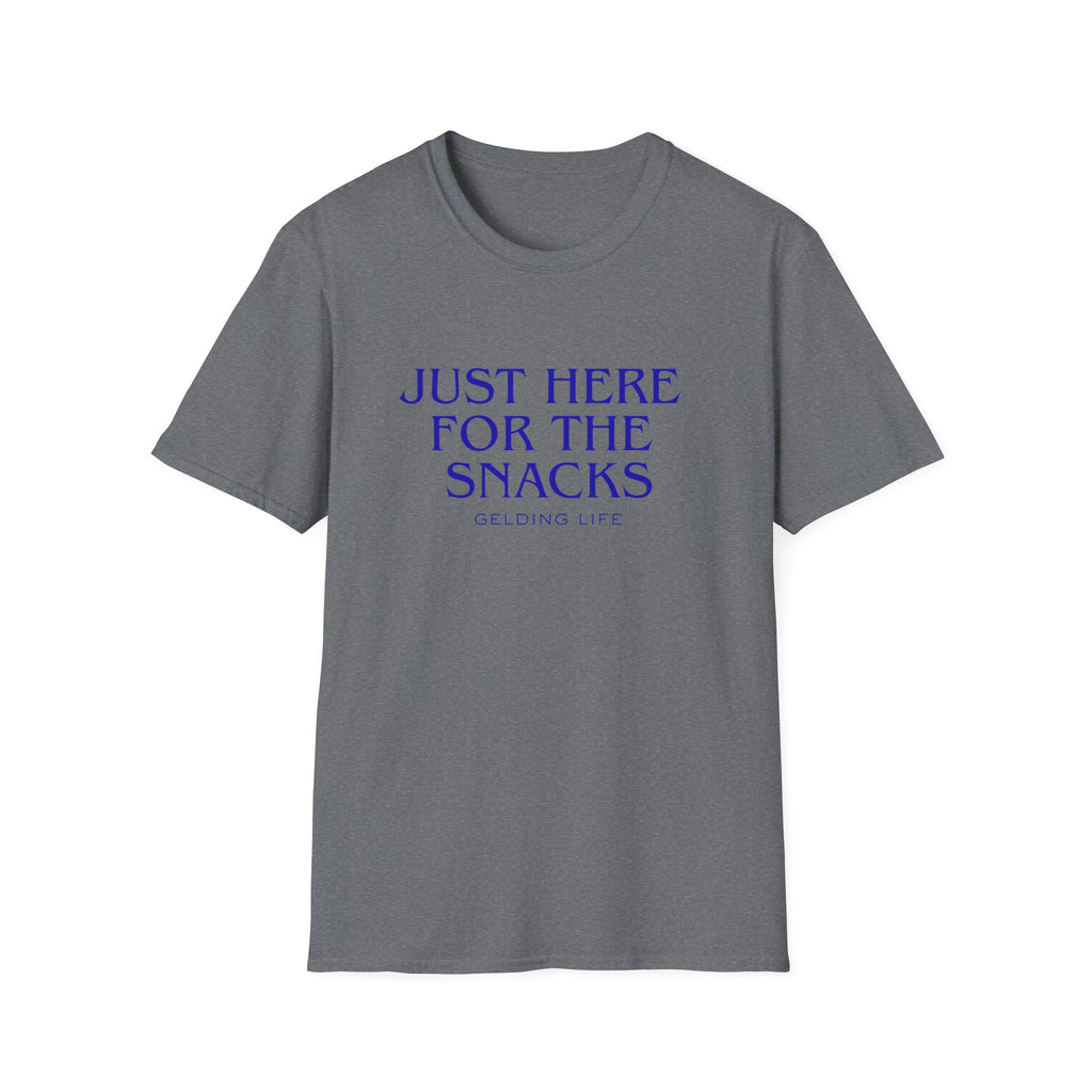 Just Here For The Snacks T-Shirt | Gelding Life Quote Tee