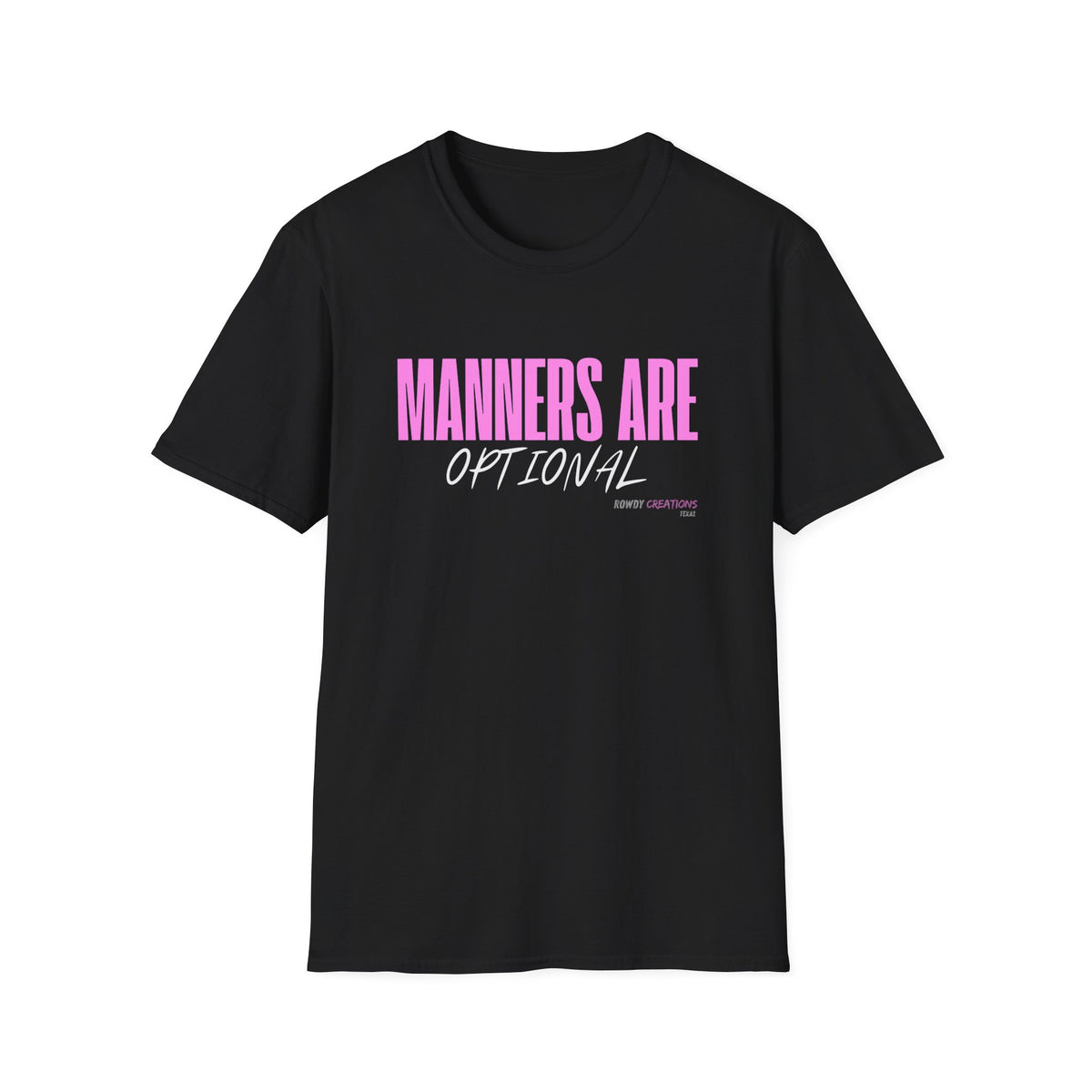 Manners Are Optional Graphic T-Shirt — Funny Slogan Tee