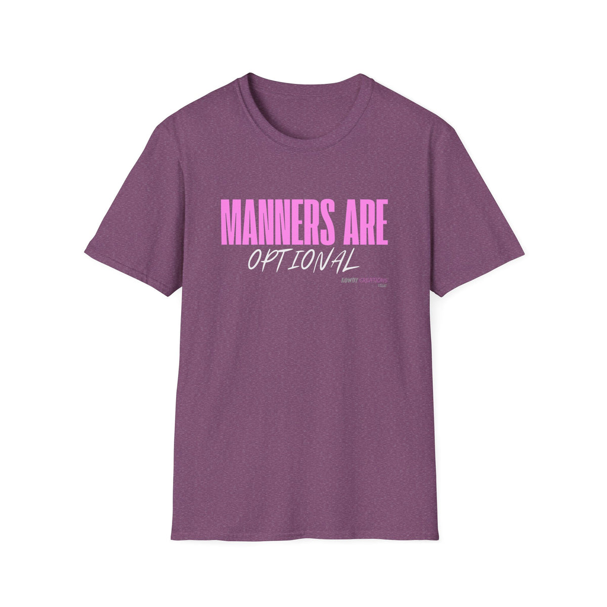 Manners Are Optional Graphic T-Shirt — Funny Slogan Tee