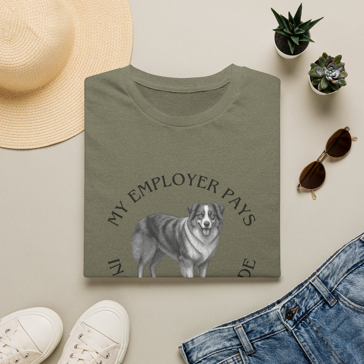 My Employer Pays in Chaos & Attitude Cattle Dog T-Shirt