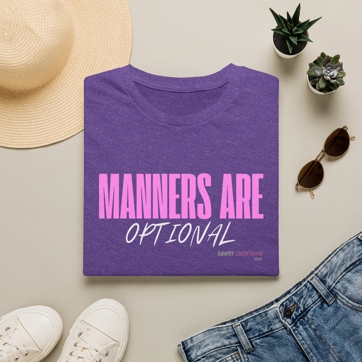 Manners Are Optional Graphic T-Shirt — Funny Slogan Tee