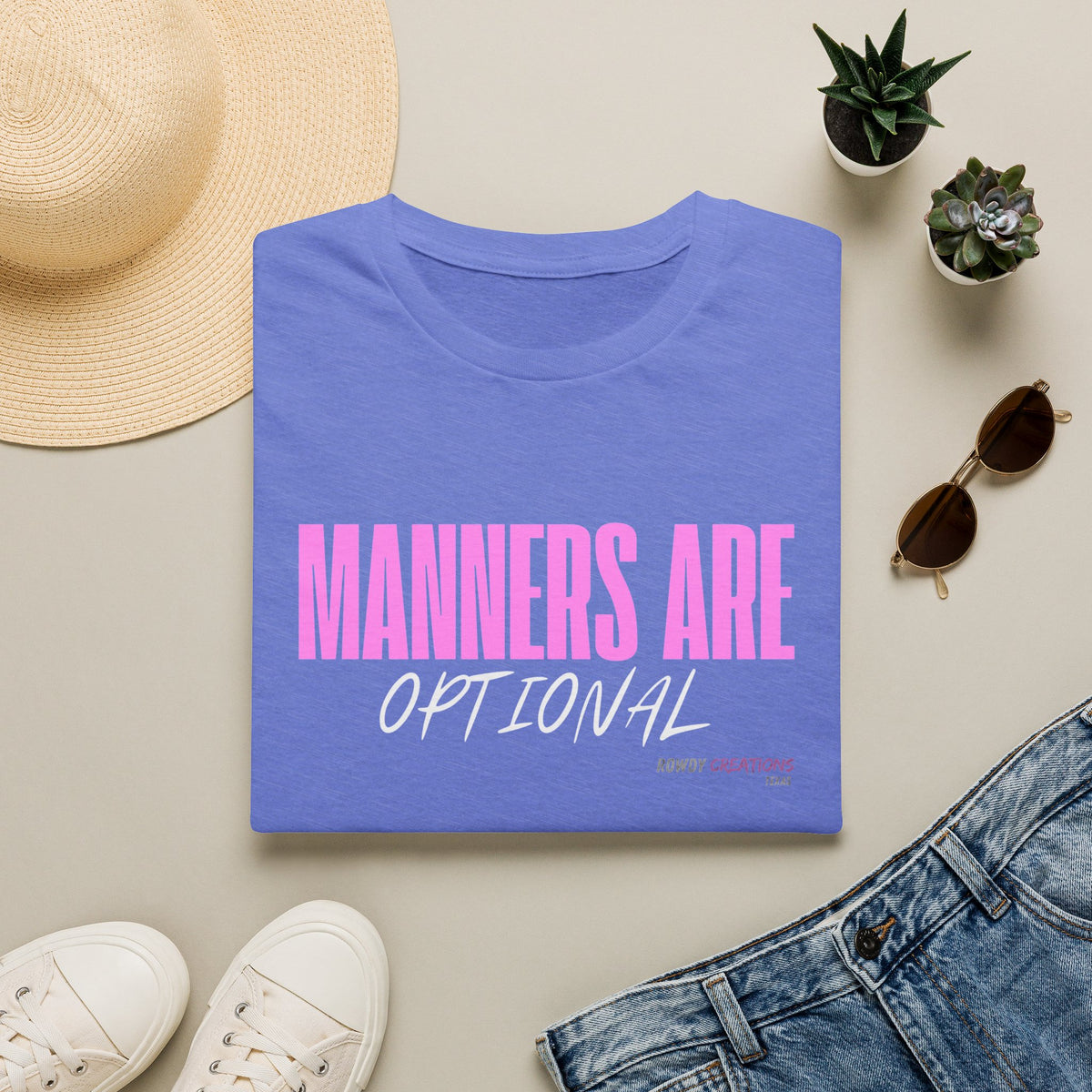 Manners Are Optional Graphic T-Shirt — Funny Slogan Tee