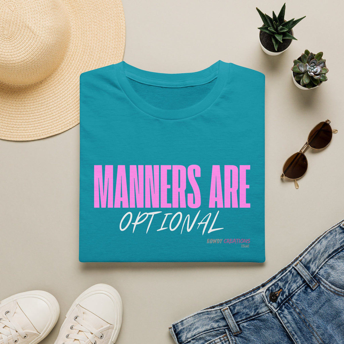 Manners Are Optional Graphic T-Shirt — Funny Slogan Tee