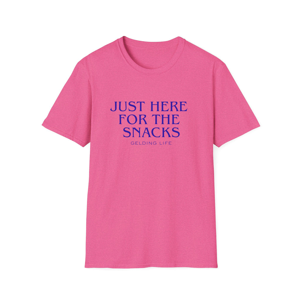 Just Here For The Snacks T-Shirt | Gelding Life Quote Tee