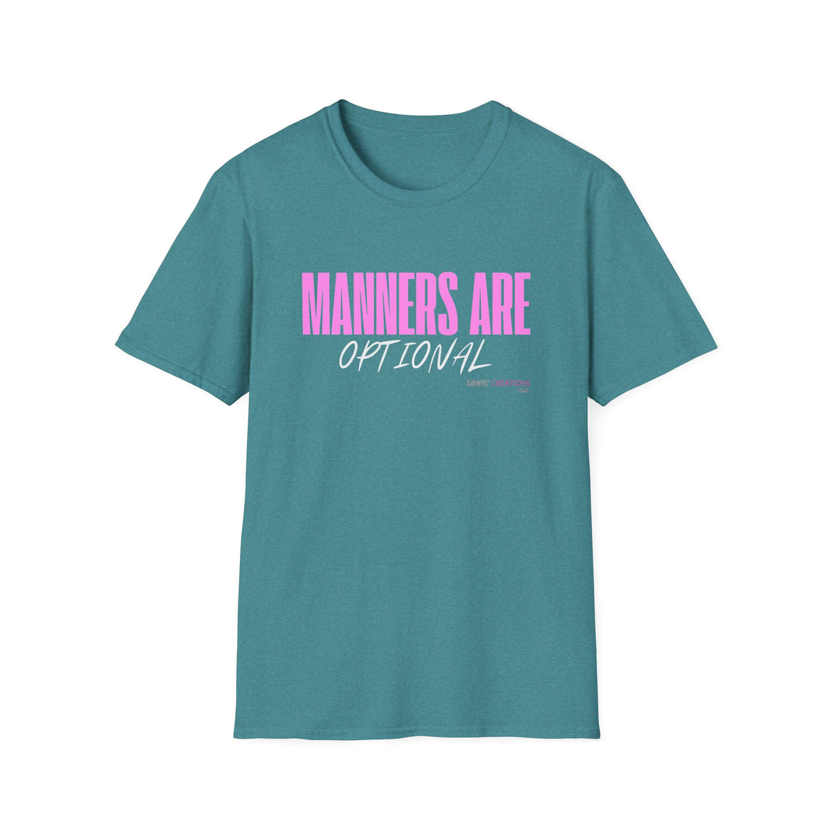 Manners Are Optional Graphic T-Shirt — Funny Slogan Tee