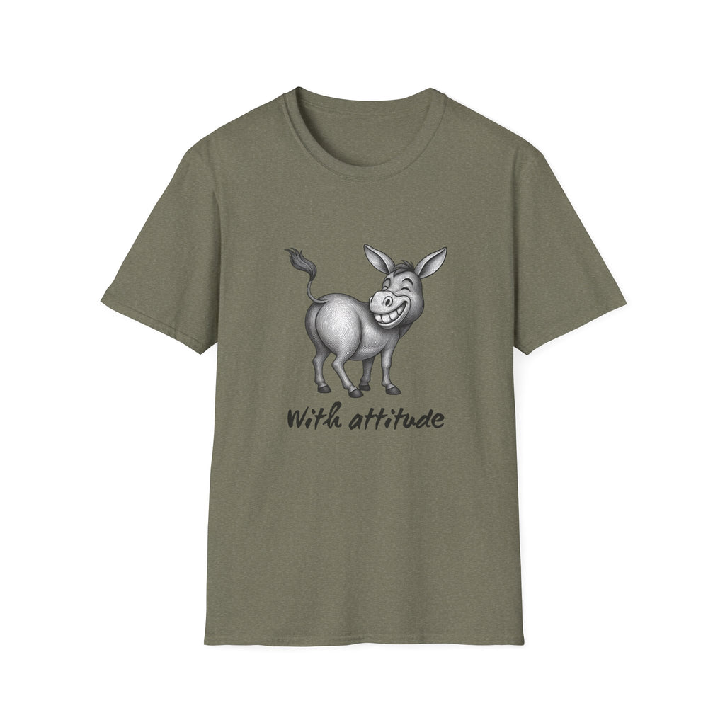 Grinning Donkey With Attitude T-Shirt | Funny Animal Illustration