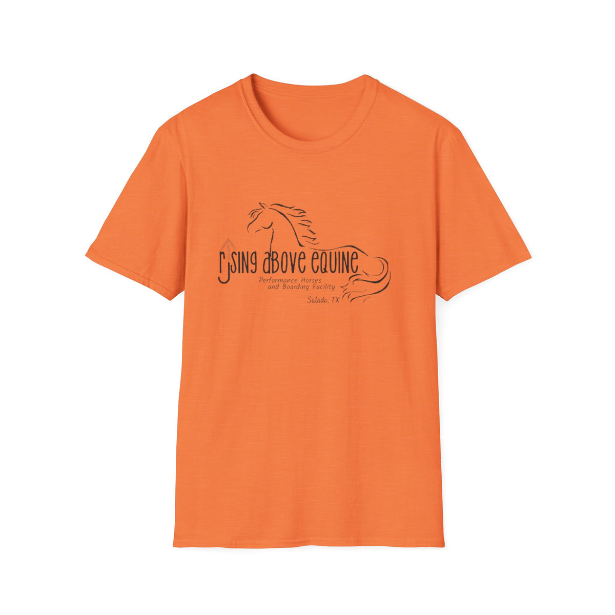 Rising Above Equine Horse Illustration T-Shirt | Equestrian Logo Tee