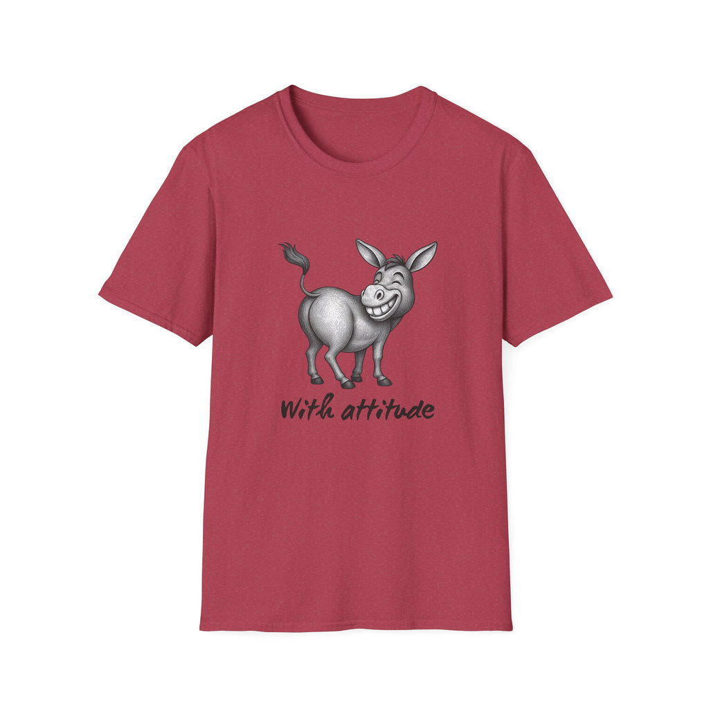 Grinning Donkey With Attitude T-Shirt | Funny Animal Illustration